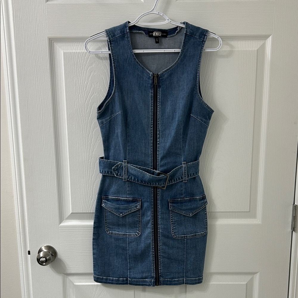 Blue Denim Mini Dress